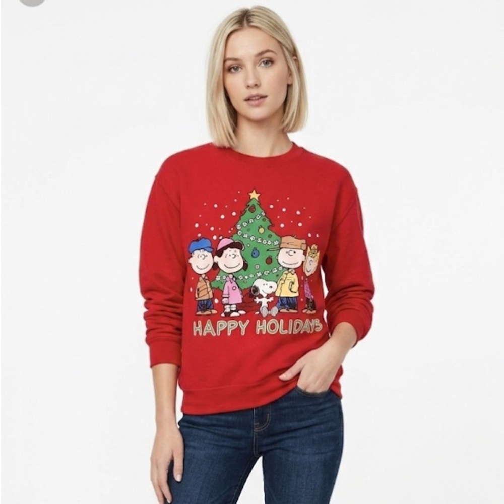 Peanuts Charlie Brown red sweatshirt size medium vintage Christmas